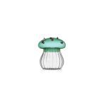 ALICE - SUGAR BOWL GREEN MUSHROOM WITH RED DOTS