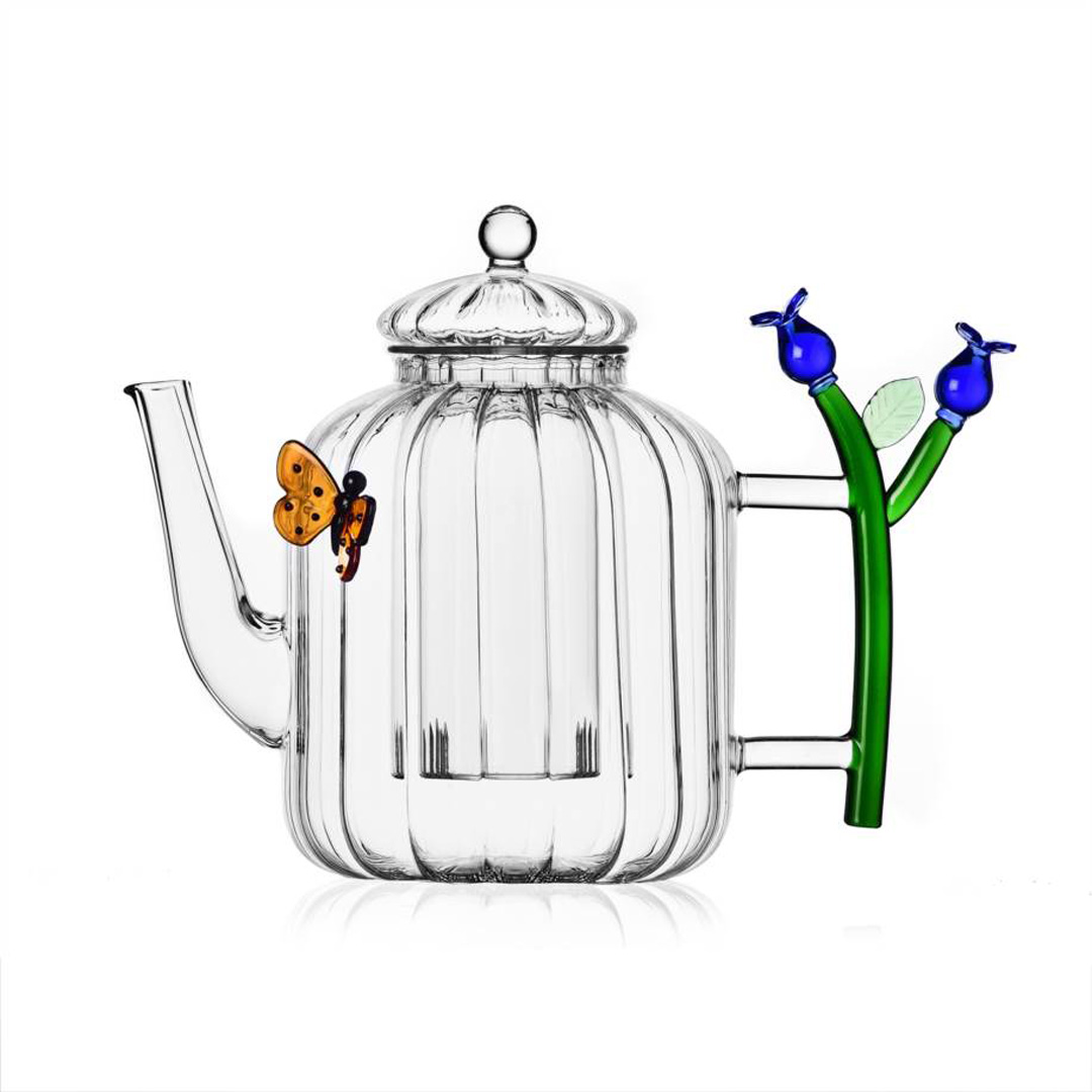 BOTANICA - TEAPOT OPTIC BLUE FLOWER AND BUTTERFLY09354091 BOTANICA - TEAPOT OPTIC BLUE FLOWER AND BUTTERFLY - Görsel 1