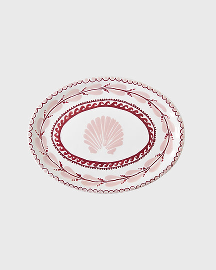 GROTTO ROSE OVAL PLATE GROTTO ROSE OVAL PLATE - Görsel 1