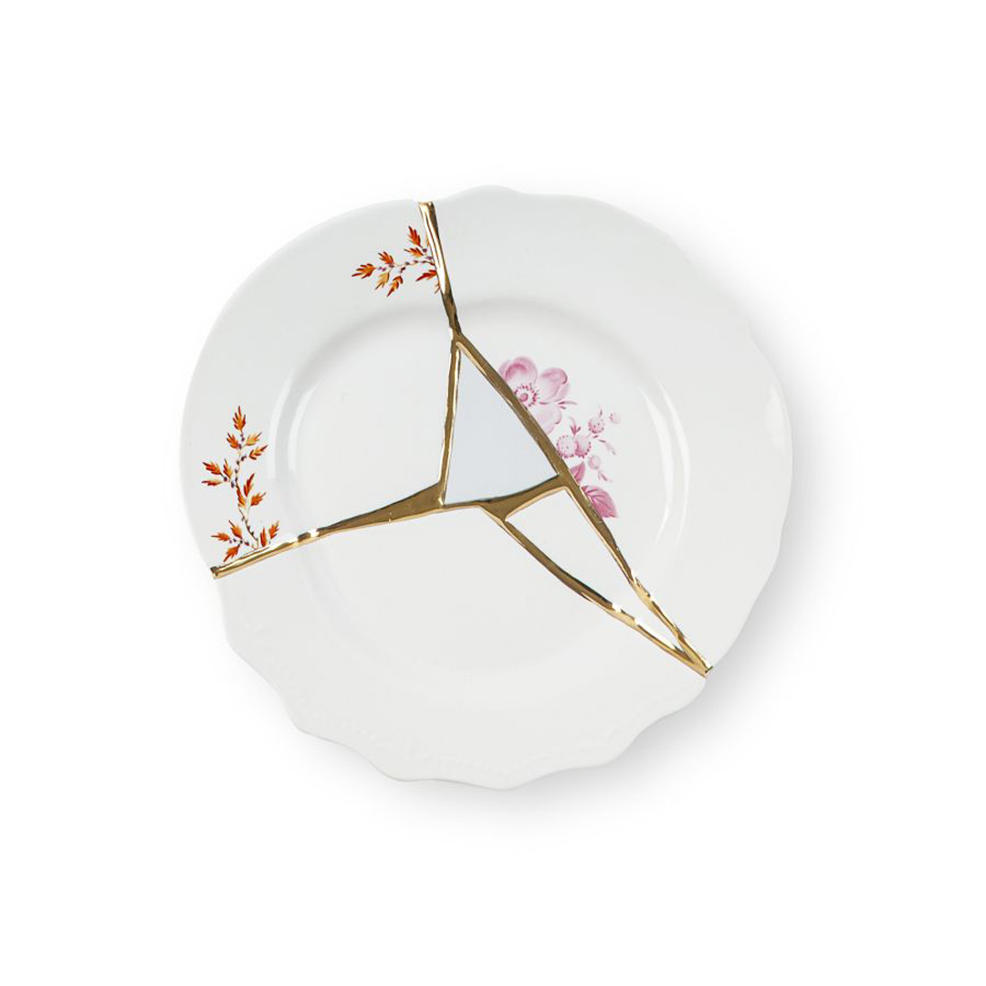 KINTSUGI DESSERT PLATE 09601-1 KINTSUGI DESSERT PLATE - Görsel 1