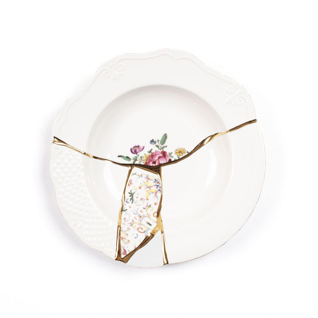 KINTSUGI SOUP PLATE 09623 KINTSUGI SOUP PLATE - Görsel 1
