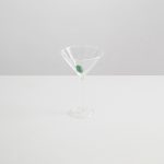 MARTINI GLASS - CLEAR & GREEN