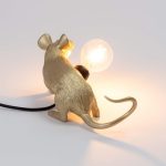 MOUSE LAMP LOP GOLD - Görsel 3