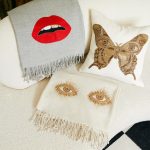 MUSE EYES EMBELLISHED MERINO WOOL THROW - WHITE - Görsel 3