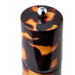 SALT OR PEPPER MILL WITH ROUND COLUMN IN TORTOISESHELL LOOK - Görsel 4