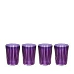 SET OF 4 HIGHBALL GLASSES - PURPLE