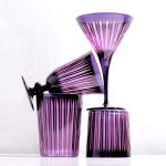 SET OF 4 HIGHBALL GLASSES - PURPLE - Görsel 7