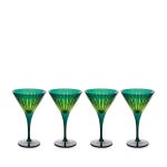 SET OF 4 MARTINI GLASSES - GREEN