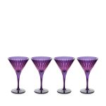 SET OF 4 MARTINI GLASSES - PURPLE