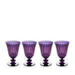 SET OF 4 WINE GLASSES - PURPLE
