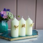 SET OF THREE BEE CANDLE PINS - Görsel 2