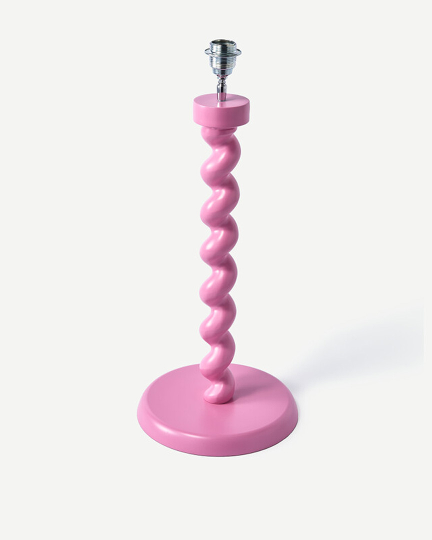 TWISTER LAMP BASE - LIGHT PINK 390-450-025-1 TWISTER LAMP BASE - LIGHT PINK - Görsel 1