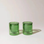 SET OF 2 DOUBLE WALL GLASSES SMALL - VERDE